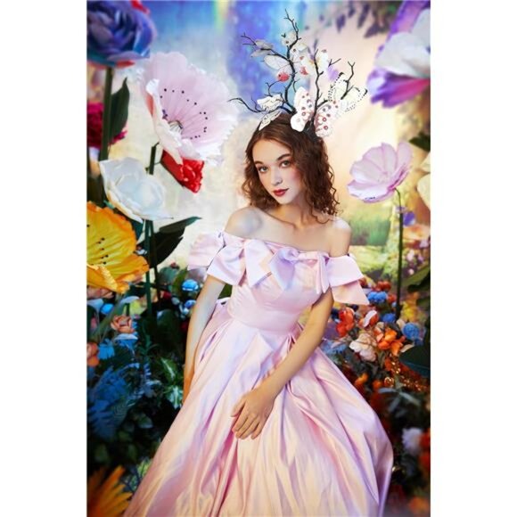 Monarch Fascinator Hat | Tea Party & Halloween Costume Headpiece - Picture 3 of 5